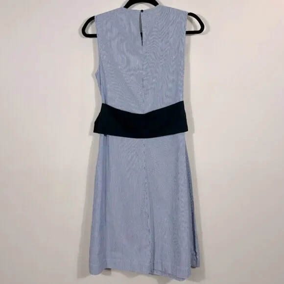 Yyigal Sleeveless Blue White Stripe Cotton Nautical Coastal Dress Women Small - Picture 2 of 8